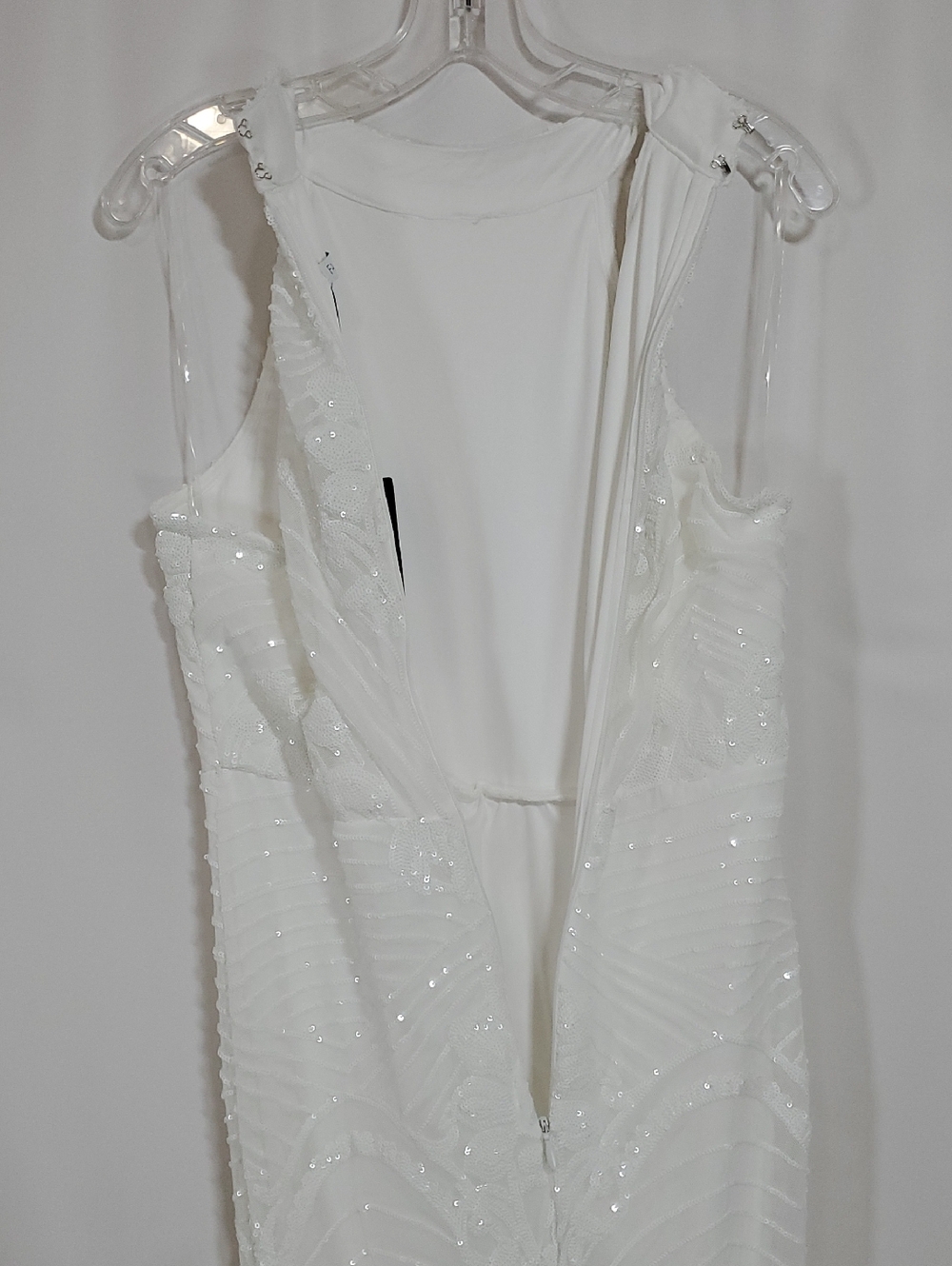 Fashion NOVA Luxe Feeling Sequin Gown - Sleeveless - White - Picture 11 of 16